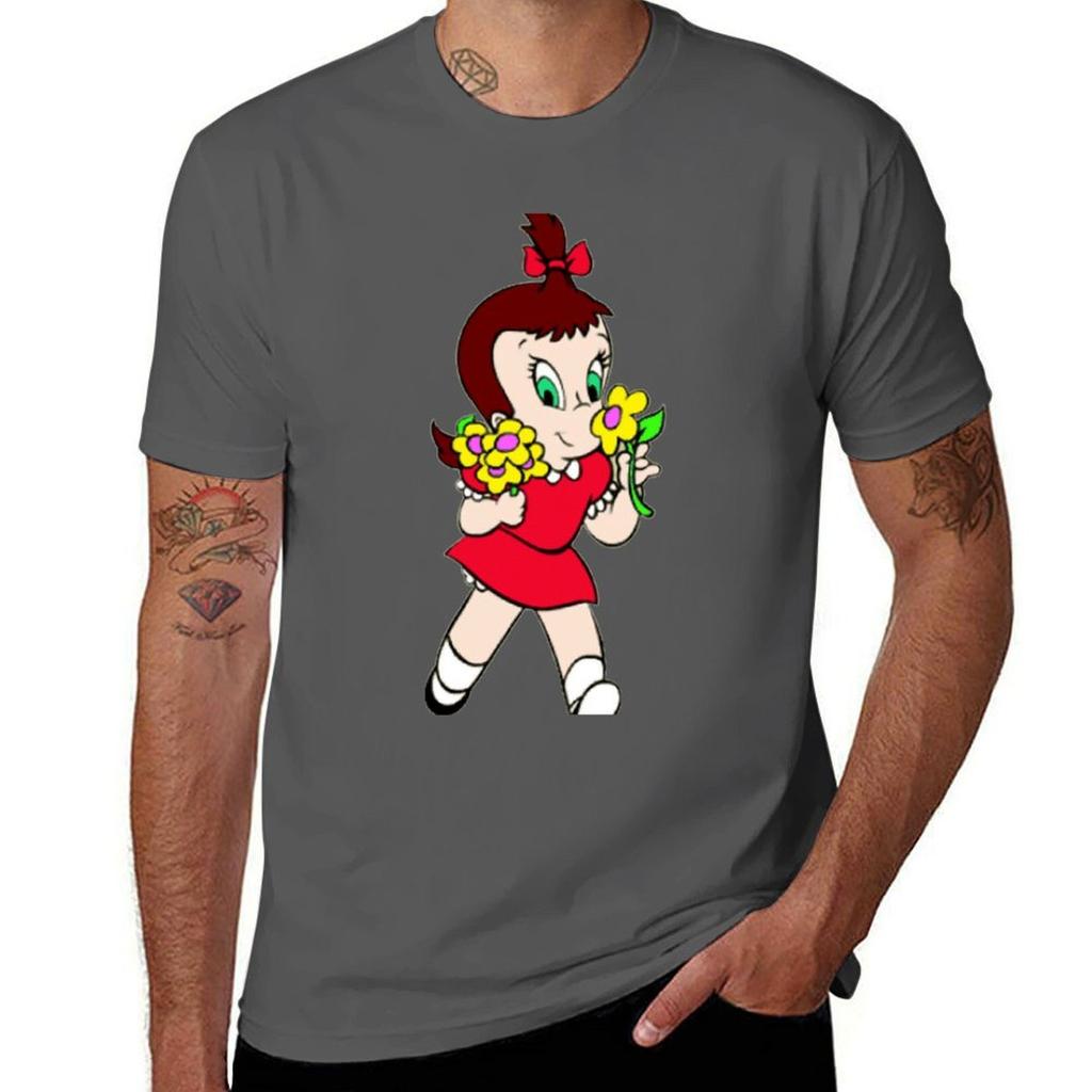 Little Audrey Flower TShirt Plus Size Comfort Fit Tee