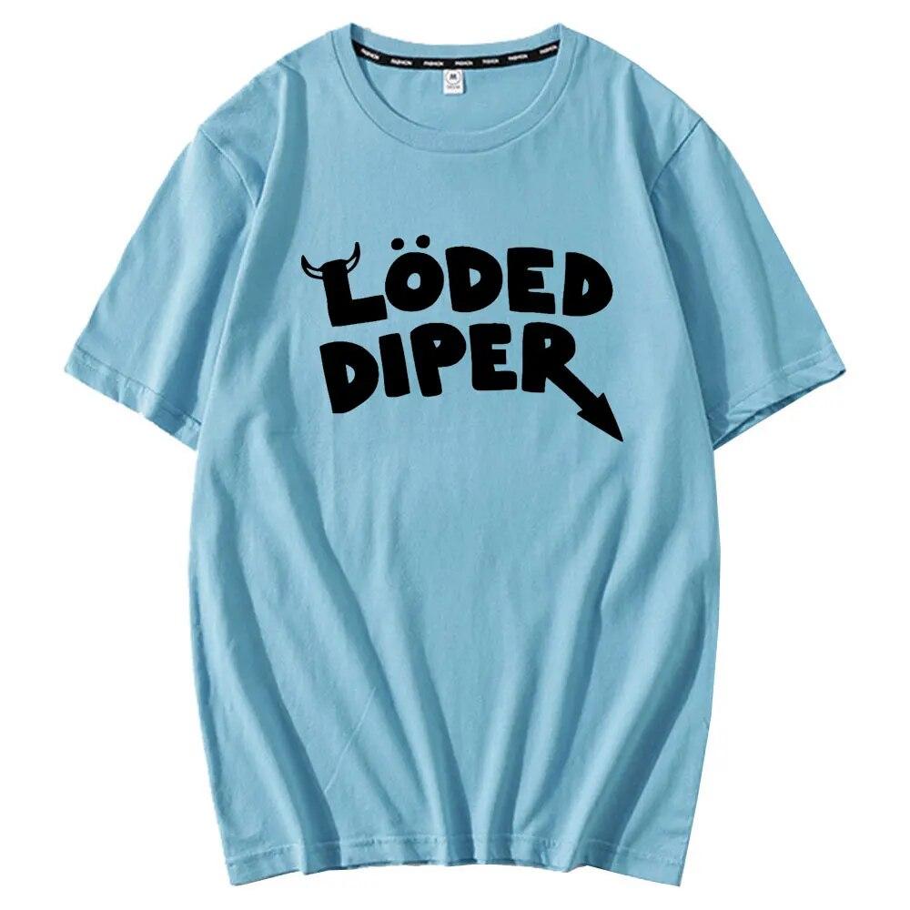 LODED DIPER DIARY OF A WIMP KID Tshirt Unisex Brand Teeshirt Unisex Summer Cotton T Shirt Short Sleeve Oversized Harajuku Unisex T-shirt