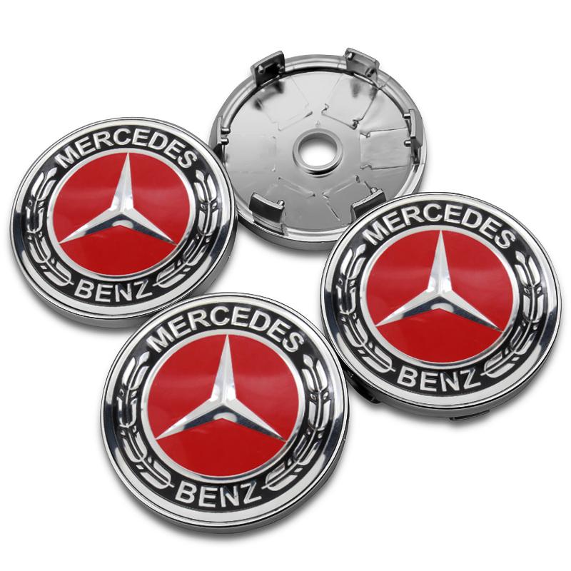 OLV5 4 шт. 60 мм 75 мм Центральные колпачки ступицы колеса автомобиля для Mercedes Benz класса AMG W205 W203 GLC GLK W206 W220 A180 W211 Заглушка Накладка на диск Аксессуары