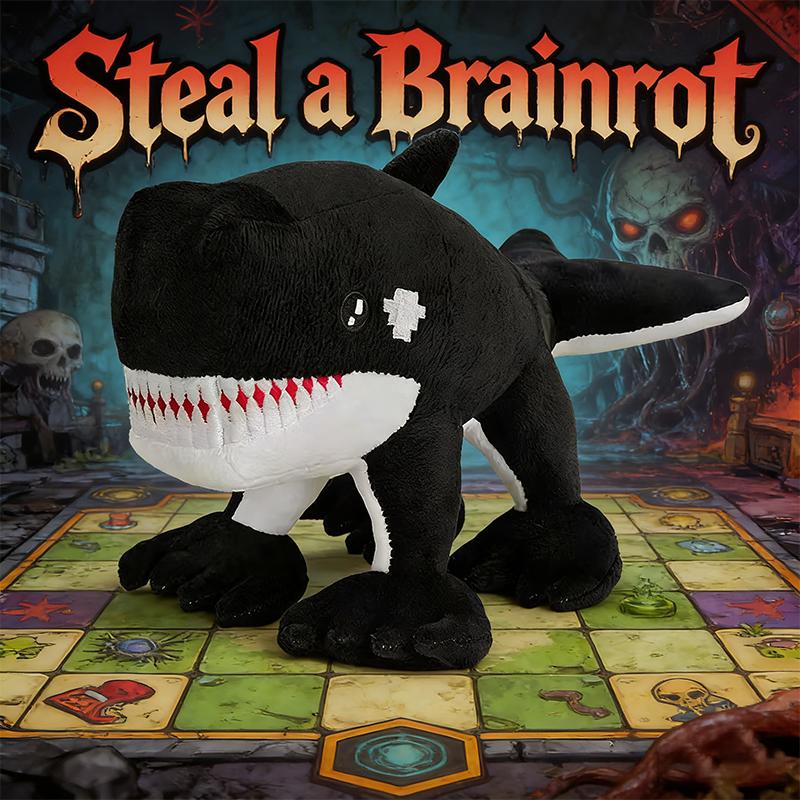 New Steal A Brainrot WL Shark Cannelloni Dragon Plush Toys Cute Anime Game Peripherals Collectibles Figure Dolls Kids Gifts