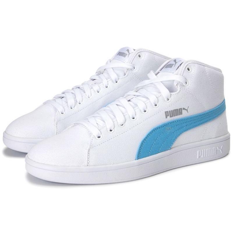 PUMA Smash v2 Mid CV Unisex Textile Mid Top Sports Casual Shoes White 389285-01
