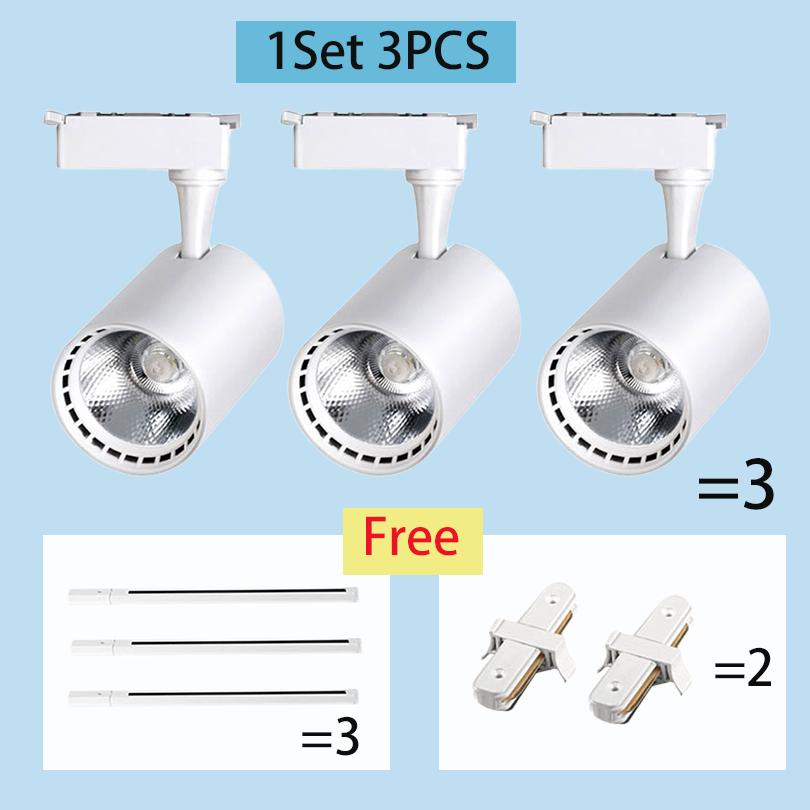 Комплект светодиодных трековых светильников COB Track Lighting Настенный светильник Rail 220V Spot Lights Светодиодные трековые светильники Spotlight Магазин одежды Магазин Главная