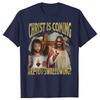 Christ Is Coming Are You Swallowing Funny Offensive Jesus Graphic T-shirts Men Casual Tshirt 100% Cotton Loose Oversized T Shirt
