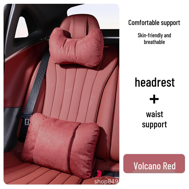 Maybach Mercedes Neck Protection Suede Pillow - High-end Car Seat Headrest