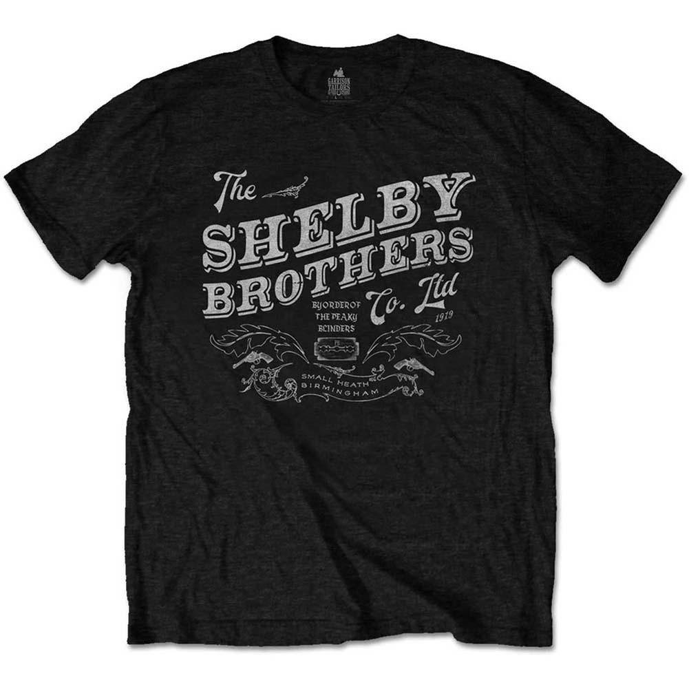 Men's Peaky Blinders The Shelby Brothers Slim Fit T-Shirt Mens Womens Tees Top Black