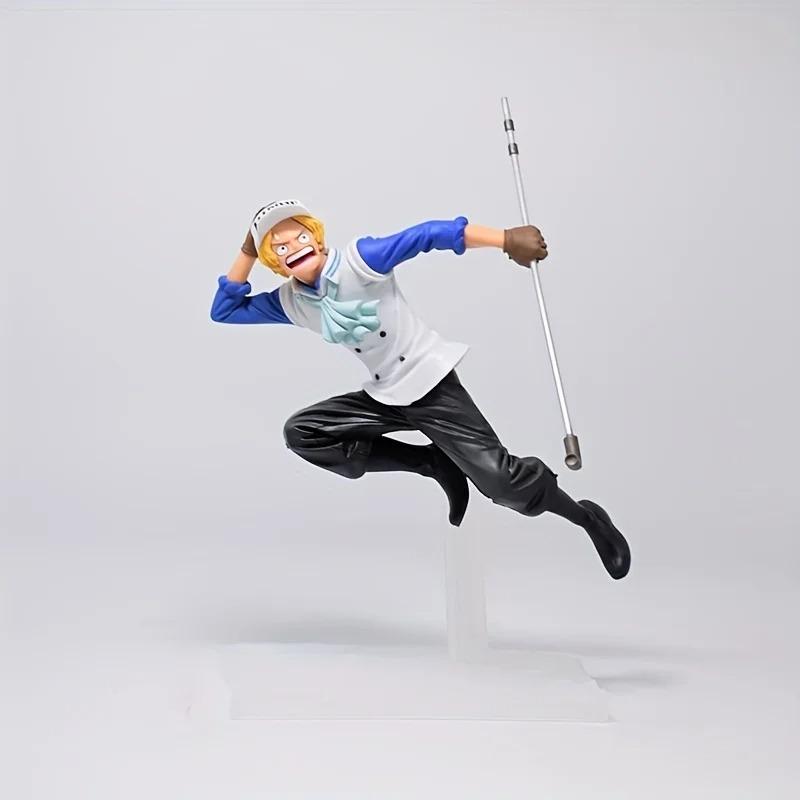 17cm Anime One Piece Figure Luffy Ace Sabo Three Brothers Running Posture Statue Model PVC Desktop Action Figure Toy Gifts