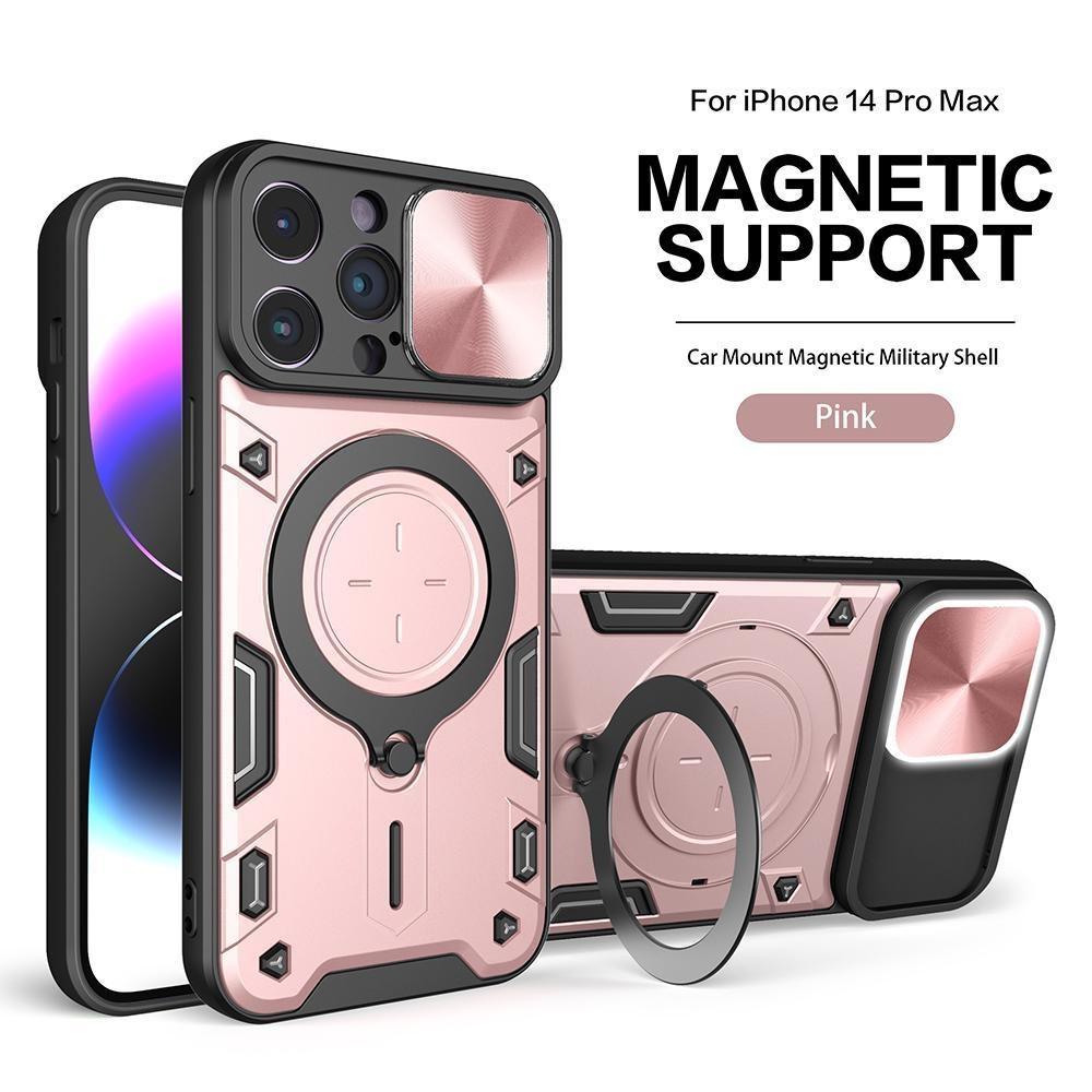 360°Rotation Magnetic Ring Stand Lens Protector Armor Case for iPhone 15 14Plus 13 12 11Pro Max for Samsung S24 S23 S22 S21 S20 Ultra Plus A05 A14 A54