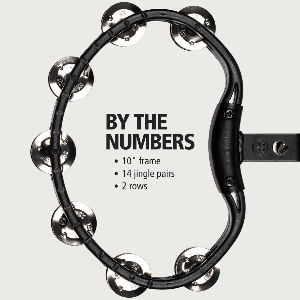 MEINL Percussion Headliner Series Mountable ABS Tambourine HTMT2BK []