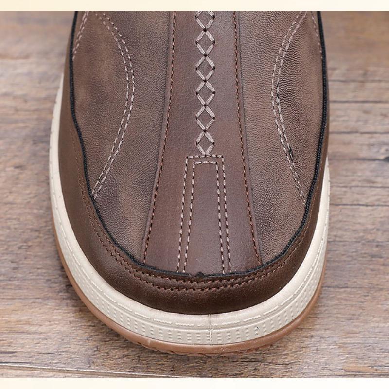 Новые зимние нескользящие и водонепроницаемые хлопковые ботинки для людей среднего и пожилого возраста, однопедальные зимние ботинки