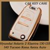 Новый мягкий ТПУ чехол для ключа автомобиля, держатель, чехол-брелок, сумка для Hyundai Solaris 2 Elantra I30 I35 I40 Tucson Kona Azera, автоаксессуары