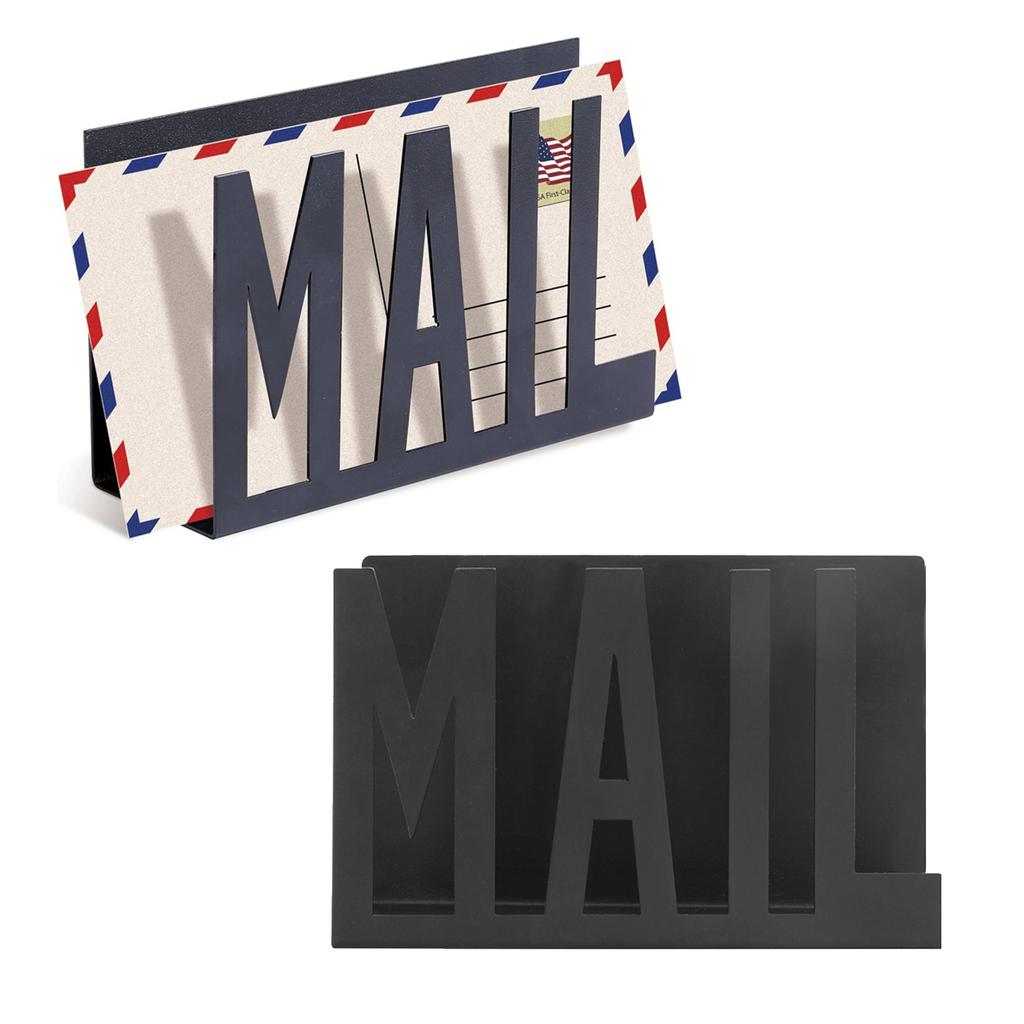 Elegant Iron Mail Sorter Metal Cutout Desktop Envelope Organizer Efficient Document Storage Rack for Home or Office