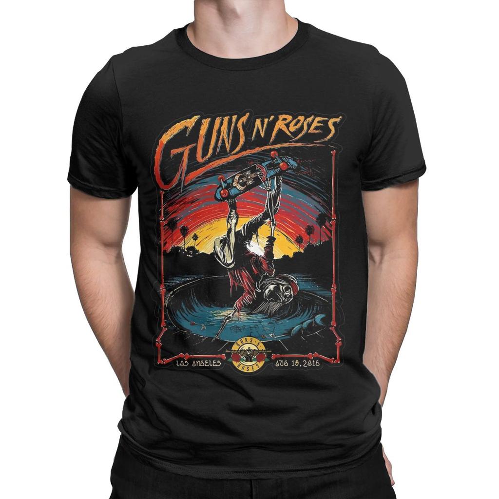 Guns N Roses T-Shirts Men Casual Cotton Tee Shirt Round Neck Short Sleeve T Shirt Plus Size Clothing