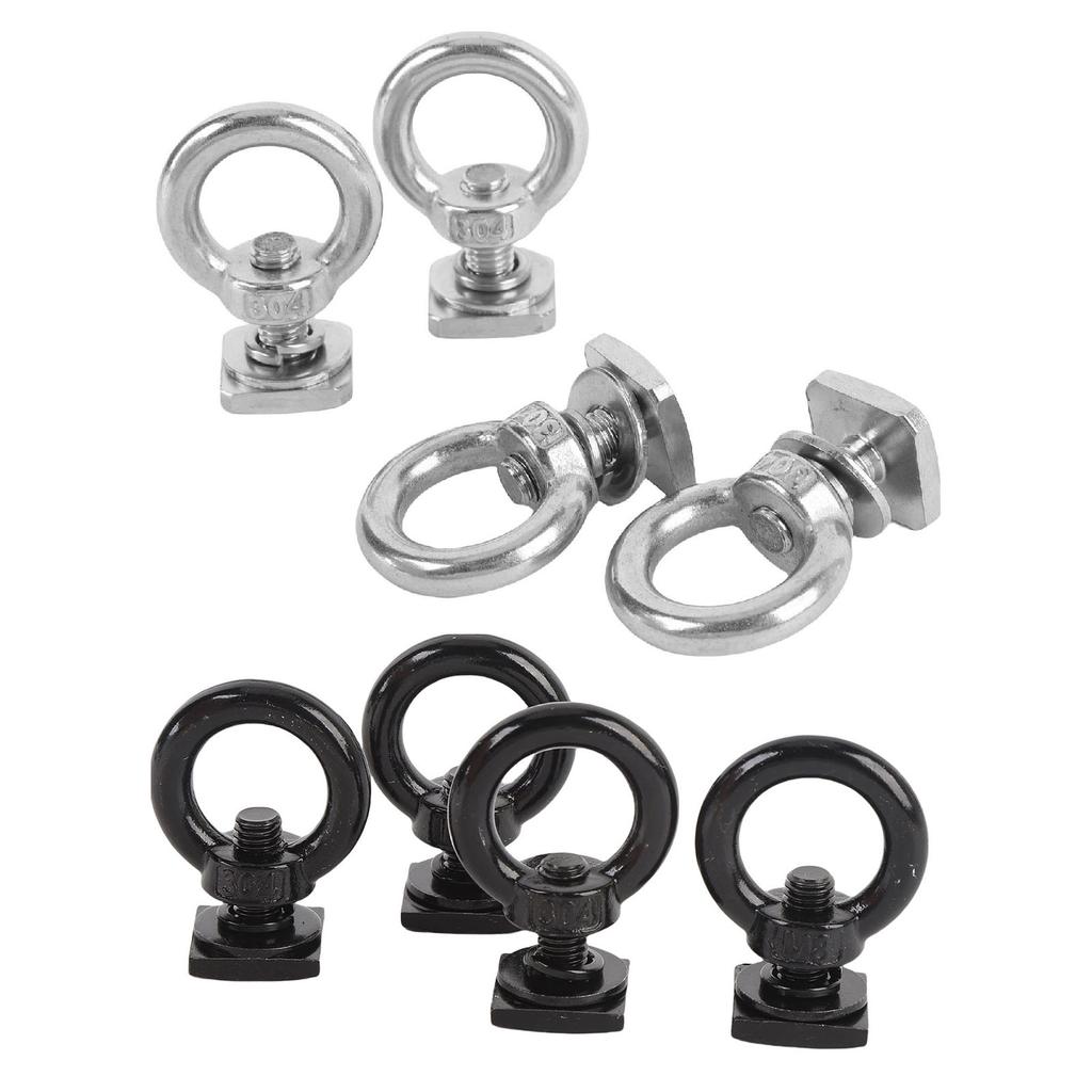 T Bolt Eye Nut Kit Stable Support Stainless Steel T Track Mount Tie Down High Hardness for Holding Tie Down Straps