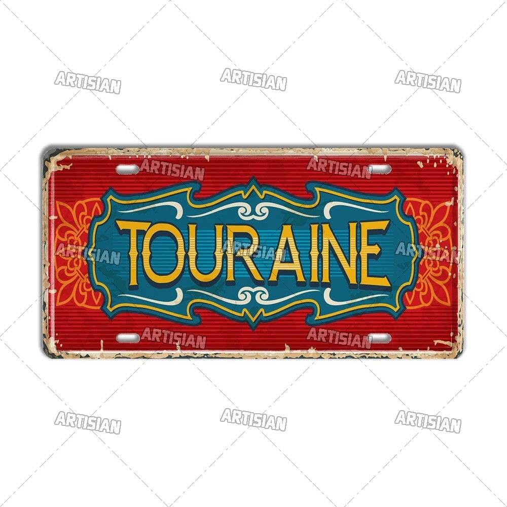 Artisian France Province Ctiy Metal Sign Landmark License Plate Travel Car Plate Decorative Tin Plaque Wall Decor Garage Bar Pub