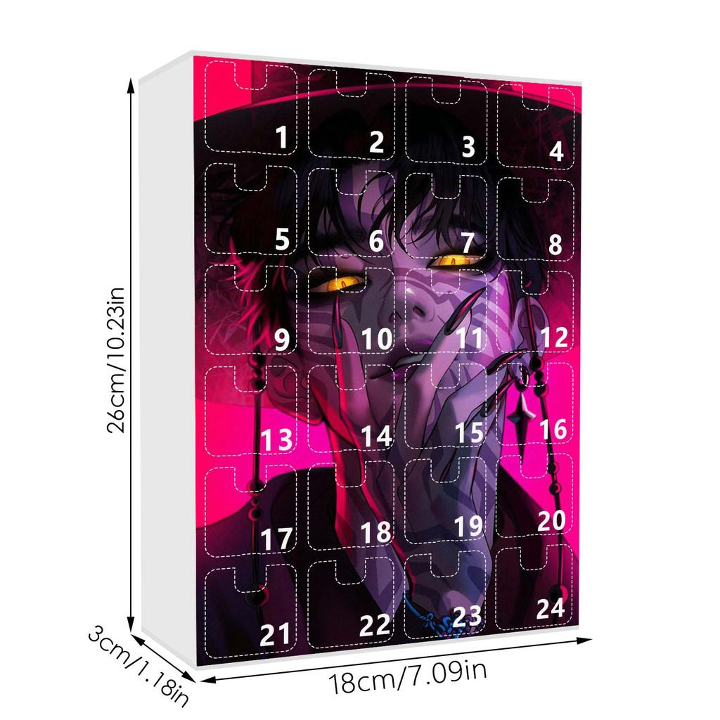 Kpop Demon Hunters Christmas Countdown Calendar Acrylic Car Keychain For Kids And Teens Gifting