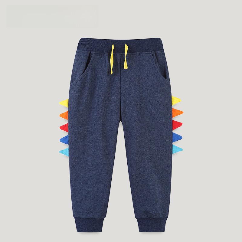Новое поступление: Осенние спортивные брюки для мальчиков в европейском и американском стиле - модные детские брюки-свитера с имитацией шнурка
