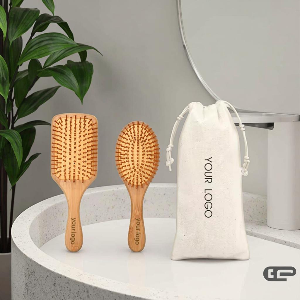 Factory Fashionable Portable Bamboo Air Cushion Comb Straight Hair Care and Scalp Massage Type Wood Brush Material