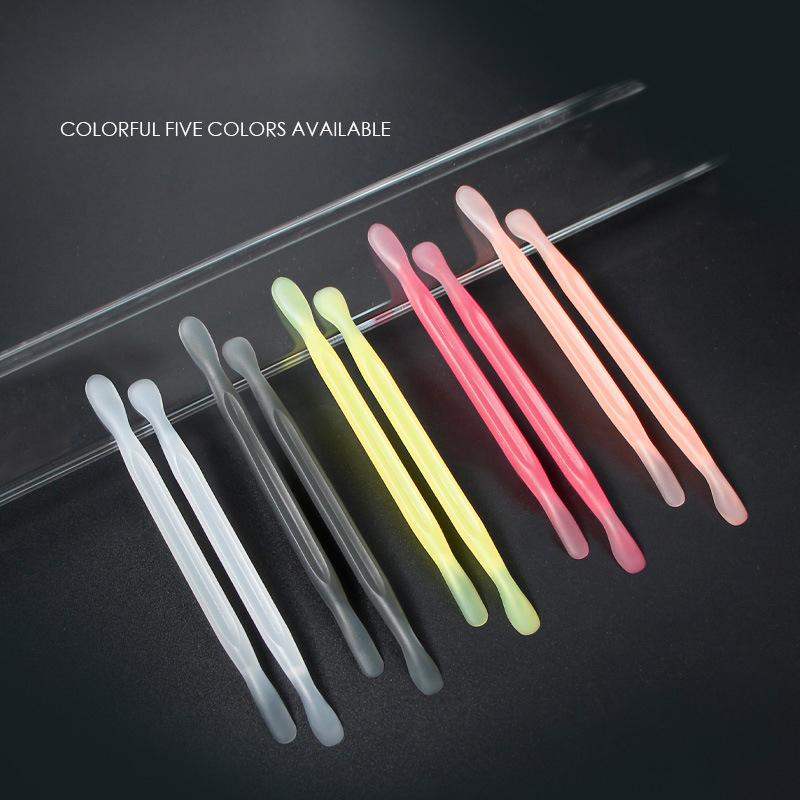 2 шт. Пушер для кутикулы пластиковый двухсторонний многоразовый для маникюра для удаления кутикулы и омертвевшей кожи педикюрные палочки инструмент для чистки и ухода за ногтями для нейл-арта