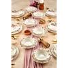 Gold Lux Ceramic Wishing Tree 24 Piece Dinner Set For 6 Persons
