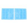 2 шт. Силиконовая форма 6 ячеек Термостойкая Гибкая Многоразовая Силиконовая форма для изготовления мыла Выпечки