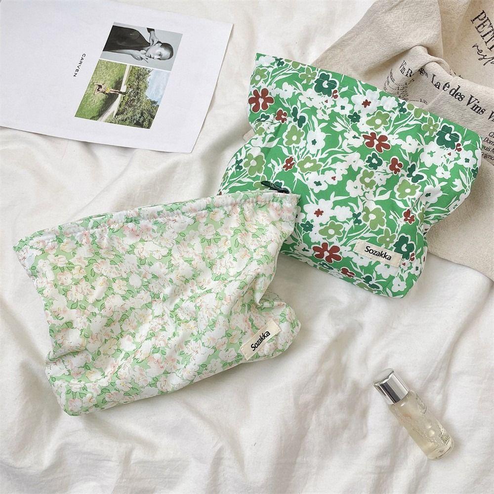 Large Capacity Skincare Products Pouch Floral Makeup Lipstick Storage Bag Cosmetic Bag  Travel