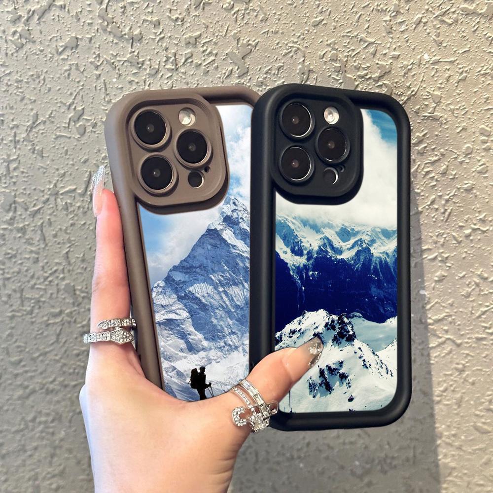 LZ25 Mountain Peak Forest Snow силиконовый чехол для телефона iPhone 11 13 14 15 16 Pro Max 7 8 16 Plus 12 mini XS Max XR противоударный чехол на заднюю панель