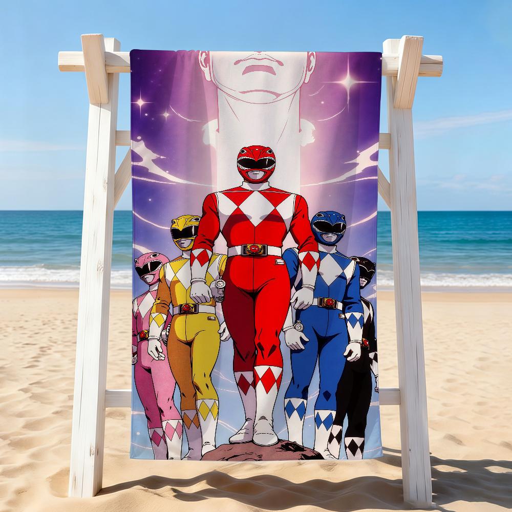 Фантастический мультфильм P-Power R-Rangers Полотенце Сушильное Полотенце для Ванны Подходит для Легкого Плавания Кемпинга Йоги Пляжа На Открытом Воздухе