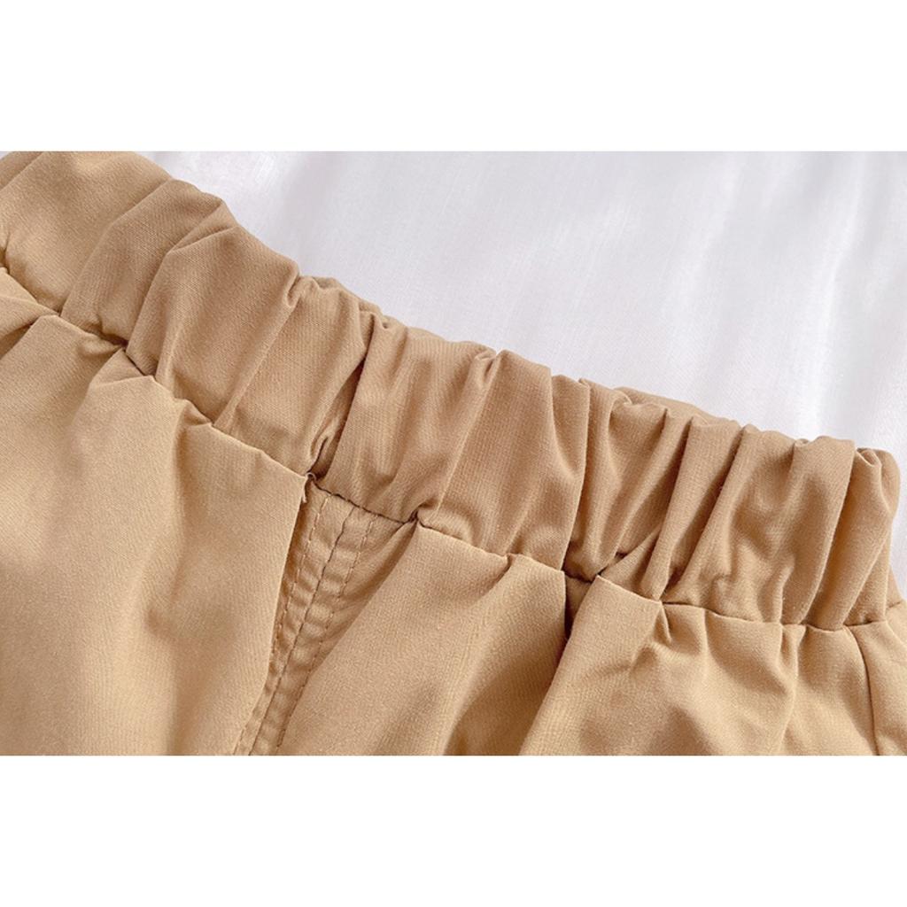 Classic Animal Baby Short Sleeved Set, Boys and Girls Short Sleeved T-shirt Set, Cartoon Bear Collar T-shirt Set