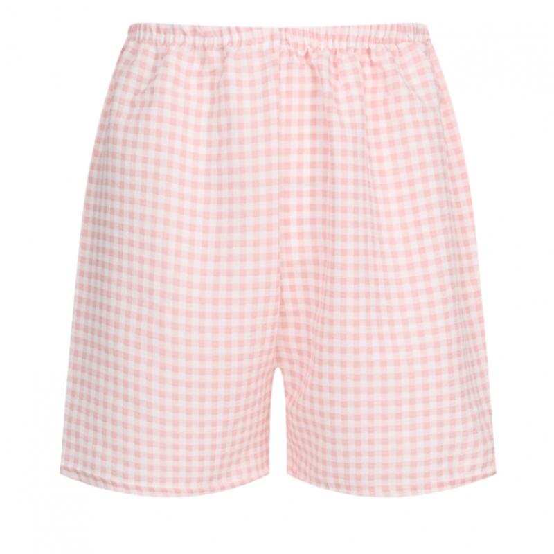 Shop Ladies Elastic Embossed Character Homewear Shorts Red Flower Cha Wpt 207