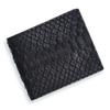 CLW Crocodile Leather Works Diamond Python Bifold Wallet (with Coin Purse) Black, Made In Japan, PythonSnakeskin Wallet, Black, Men's, Cashless,