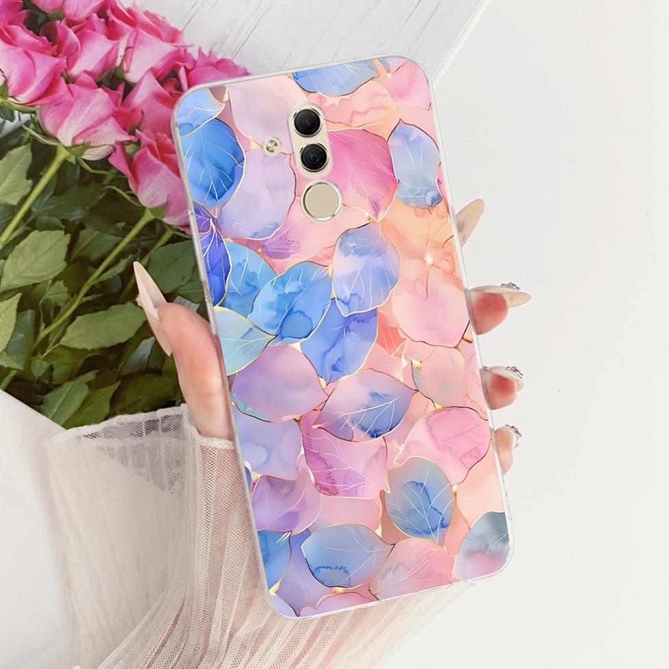 For Huawei Mate 20 Lite Case Cover Transparent Cute Fashion Butterfly Funny Painted Casing For Huawei SNE-AL00 SNE-LX1