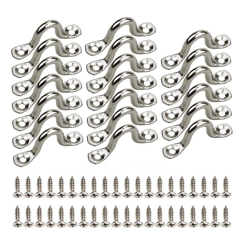 4Pcs Handle 4/5/6Mm 316 Stainless Steel Wire Eye Strap Boat Marine Tie Down Fender Hook Canopy Engines Accessories