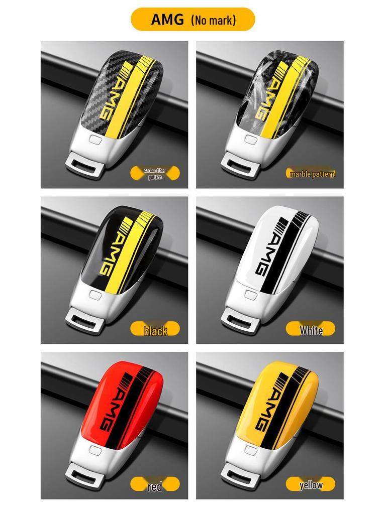 Запасная задняя крышка в стиле AMG для ключа Mercedes - Совместима с E-Class, C-Class, GLC-Class, A-Class, GLE