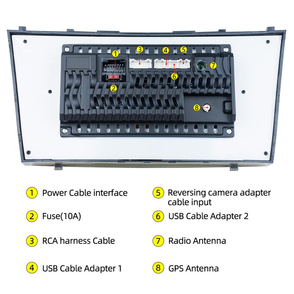 Android 13 Car Radio For Toyota Camry XV40 Aurion 2007-2011 Carplay Head Unit Multimedia Player GPS Navigation Stereo