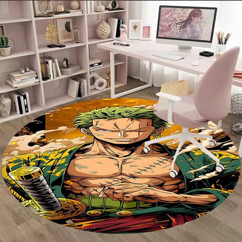1pc Z-Zoro Carpet, Round Rug, Comfortable, Suitable for Entryways, Living Rooms, Office, And Bedrooms, Christmas Decoration