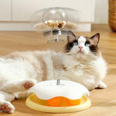 Интерактивная игрушка-дозатор для кошачьих лакомств, протекающий мячик для еды, игрушка-кормушка для домашних животных