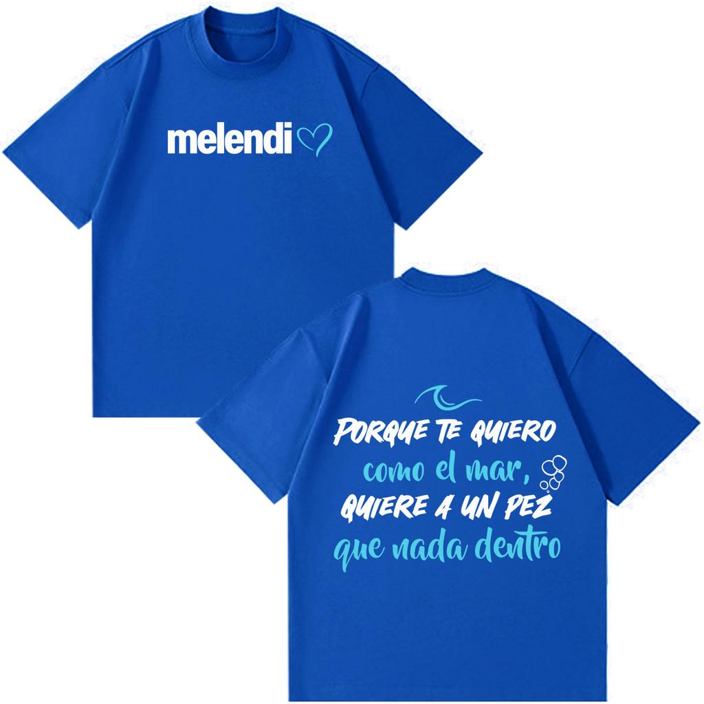 Rapper Melendi Tour Print Merch Tshirt Unisex Unisex Fashion Tshirt Shortsleeved Loose Casual Cotton Oversized Gothic Punk Tshirt