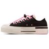 Converse Chuck Taylor All Star Lift Platform EasyOn Low Черные розовые женские кроссовки Fable Egret A09540C