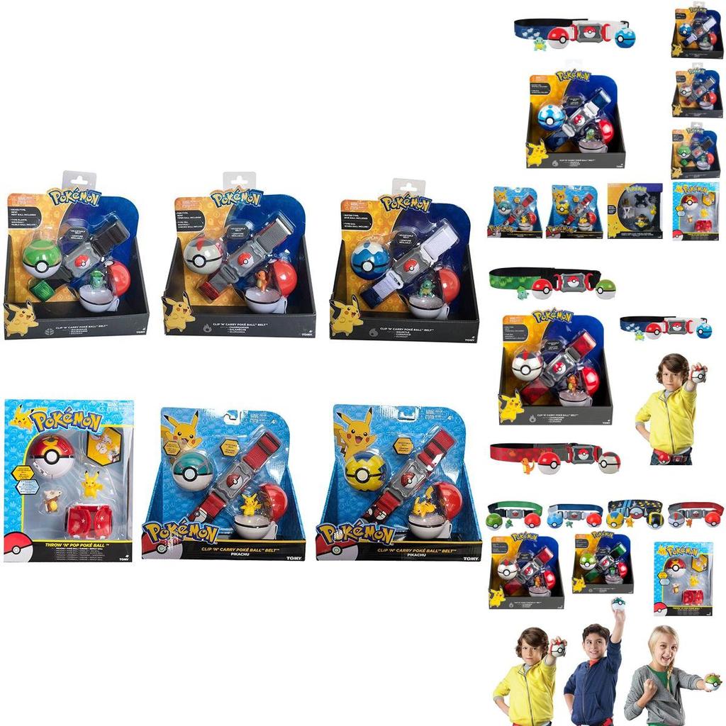 Pokemon Clip N Go Carry Throw Pop Belt Pokeball Battle Figure Toys Trainer Game
