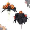 Black Artificial Flowers Bouquet No Fading Simulation Maple Leaf Decor Props