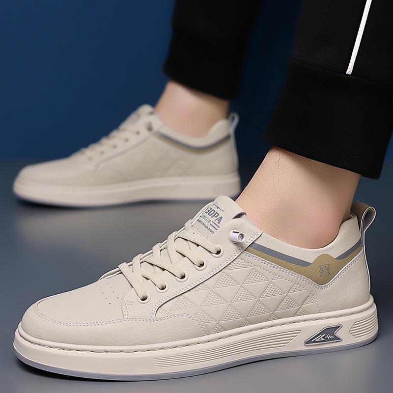 2025 Туфли на доске Один шаг Мужские Весенние Корейская версия Деловые Спортивные Повседневные Кожаные туфли Мужские