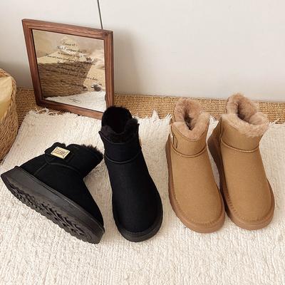 25 женские зимние бархатные утолщенные теплые хлопковые ботинки на мягкой подошве, нескользящей толстой подошве, короткие ботинки, хлопковые ботинки Северо-Востока