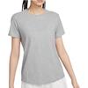 Solid Color Breathable Simple Casual Short Sleeve T-Shirt Women Tops Gray FJ7129-063