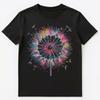 Яркое пятно краски Цветок одуванчика Арт Графика Унисекс Футболка