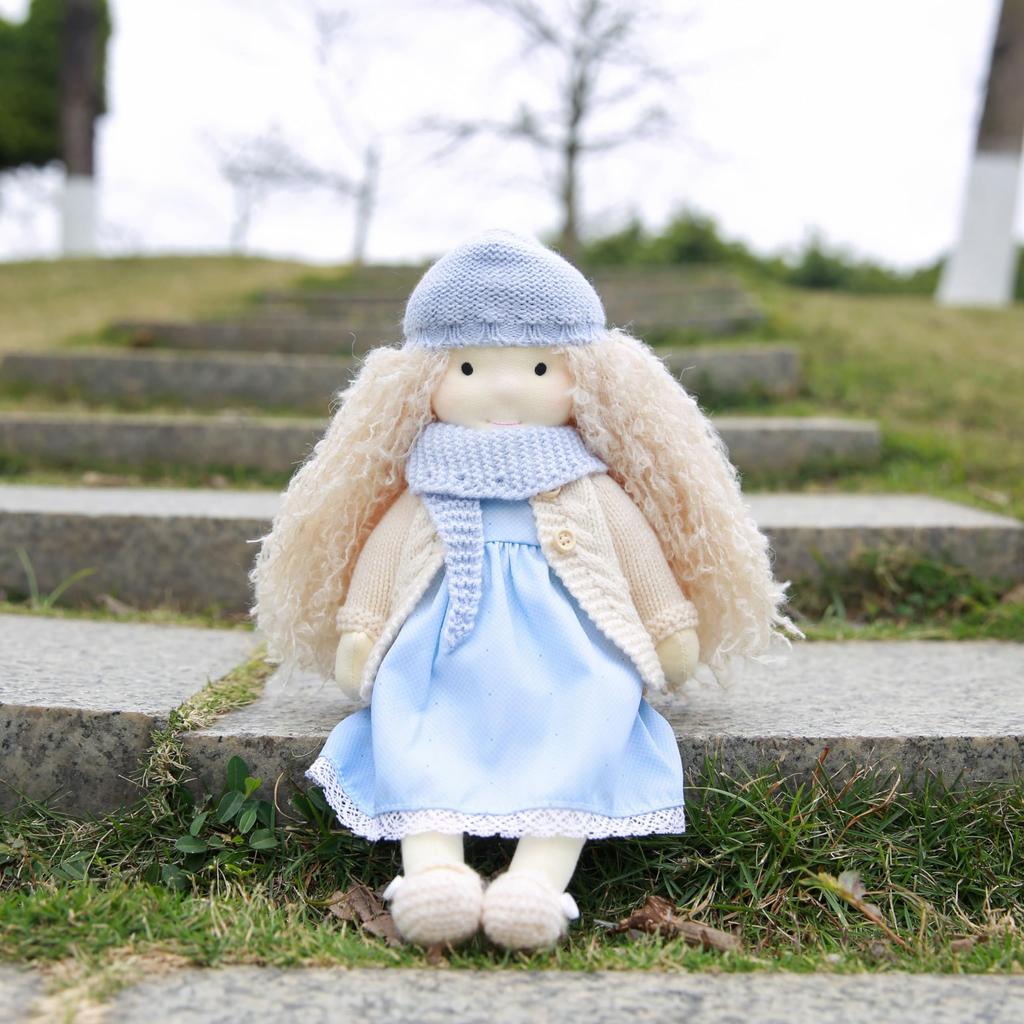 Кукла Вальдорф БлиссфулПикси Ручная работа Кукла Лаура 30см Мягкая Девочка Милая Мягкая Игрушка Лучшая Кукла для Детей -