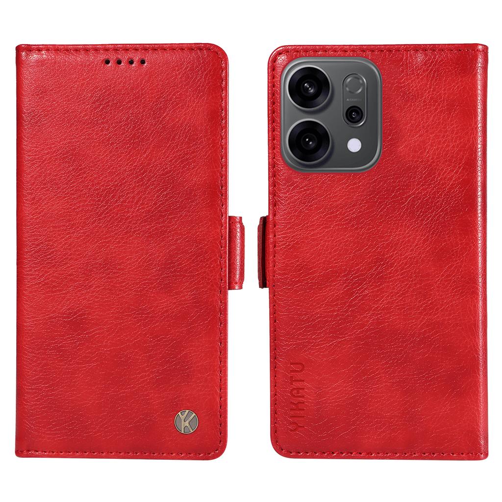 For Oppo Reno14 5G (China)/Oppo Reno14 F 5G/Oppo Reno14 5G (Global) Case YIKATU YK-007 Litchi Texture PU Leather Wallet Phone Cover