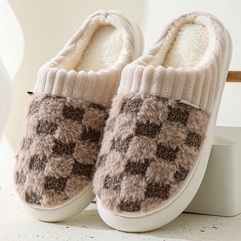 Autumn/Winter Indoor Outdoor Furry Cotton Slippers for Men & Women