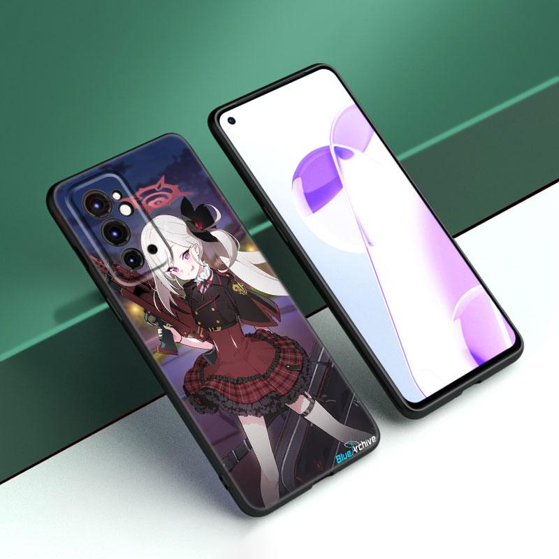 Blue Archive Game Black Silicone Phone Case For OnePlus 9 10 11 12 ACE 2V Pro 9RT 10T 10R Nord CE 2 3 Lite N10 N20 N30 5G