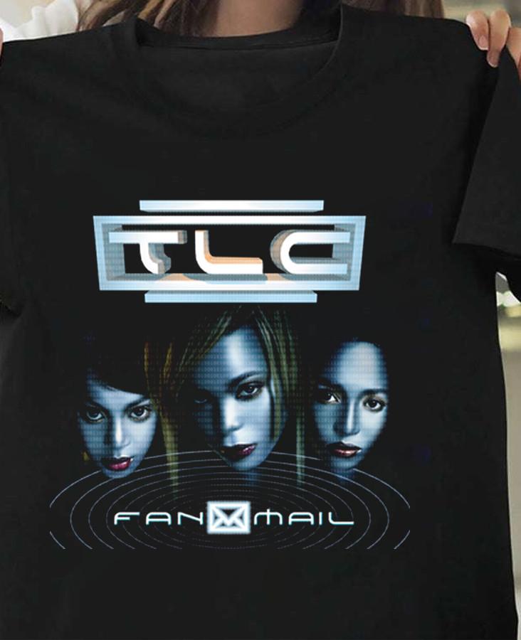 РЕДКИЙ! TLC Band Черная Хлопковая Футболка Все размеры S-5XL HN124 Унисекс Футболка