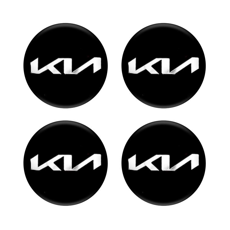 AADS1 4Pcs 56mm Car Wheel Hub Center Cap Emblem Badge Stickers For Kia Rio 2 3 K3 K5 Ceed Sportage Picanto Sorento Soul Accessories